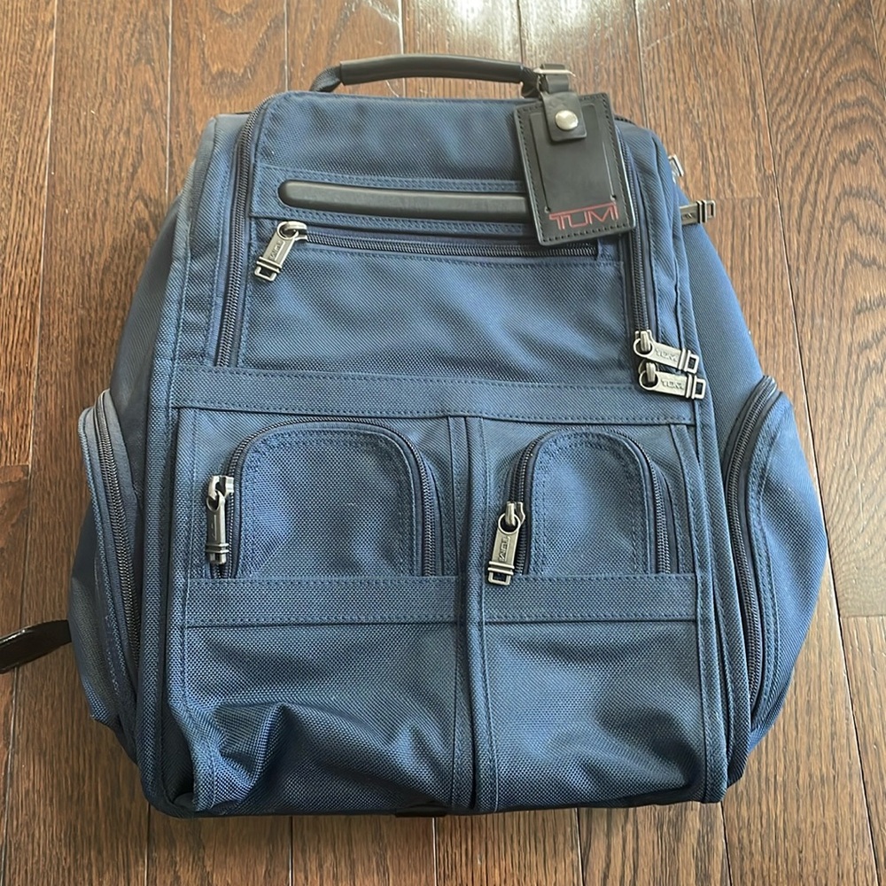 Tumi Alpha laptop backpack blue unisex